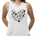 thumbnail image 2 of Halloween Heart Women's Muscle Tank 2X-Large White, 2 of 5