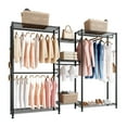 thumbnail image 1 of VEVOR Clothing Garment Rack, Heavy Duty Closet Wardrobe, 7 Adjustable Tiers Clothes Racks with Steel Frame, 850 lbs Load Capacity Clothes Rack with 4 Hanging Rods, 1 of 9