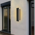 thumbnail image 4 of Aplique de pared LED Luz de porche impermeable, Lámparas de pared impermeables modernas negras, IP65 30 centimetros Zulema Aplique impermeable, 4 of 8
