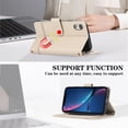 thumbnail image 4 of Compatible with iPhone XR Wallet Case, with Wrist Strap and Crossbody Strap, Make-up Mirror PU Leather Flip Credit Cell Cover Kickstand for iPhone XR Girls Women, Beige, 4 of 8