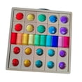 thumbnail image 4 of Juego de bloques de madera acrílica, cubos de construcción, juguetes educativos, juguetes Montessori, juego de apilamiento de arcoíris para niños de 3 3 bloques de las clases, 4 of 8