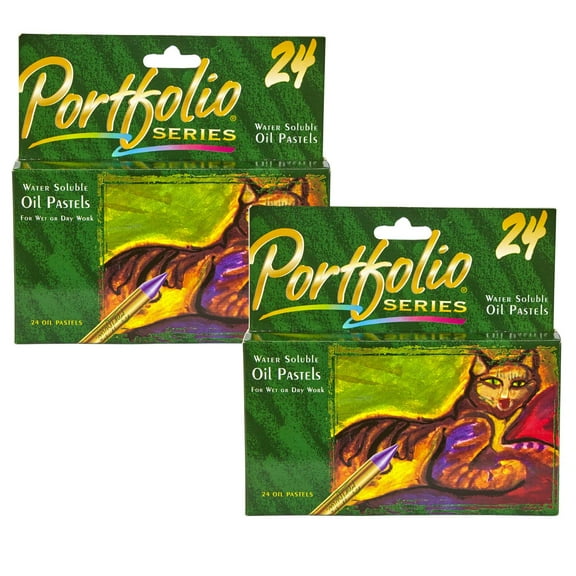Crayola Portfolio Series Oil Pastels 24 Per Box, 2 Boxes