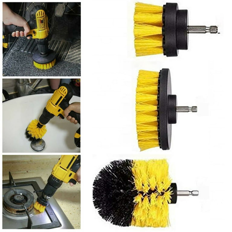 6/5/4/3pcs Drill Brush Power Scrubber Cleaning Brush Extended Long  Attachment Set All Purpose Drill Scrub Brushes Kit for Grout, Floor, Tub,  Shower, Tile, Bathroom and Kitchen Surface