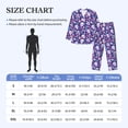 thumbnail image 4 of Naloa mushroom rainbow Skull cartoon Men’s Pajamas Set - Long Sleeve Button Down Sleep Shirt and Pajama Bottoms Sleepwear Set-Small, 4 of 7
