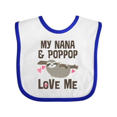 

Inktastic Nana and PopPop Love Me Outfit Gift Baby Girl Bib