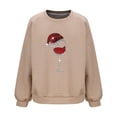 thumbnail image 4 of Jienlioq Hauts pour Femmes Mode Tendance Noël Décontracté Dames Imprimé Ample Manches Longues Col Rond Blouses Hauts Chandails en Molleton Sans Capuche Cyberlundi, 4 of 4