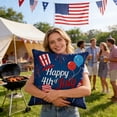 thumbnail image 6 of Boovnll 4th of July Pillow Covers 18x18 Inch Red White Blue Linen Patriotic Pillow Covers for Independence Day Memorial Day Home Sofa Couch Bed Decor, 4th of July Decorations, 6 of 7