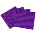 thumbnail image 2 of Premium Purple Stackable Base Plates - 4 Pack 6" x 6" Baseplate Bundle with 30 Purple Bonus Building Bricks Compatible with All Major Brands - Tower Construction, 2 of 4