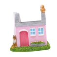 thumbnail image 4 of Jarrón con forma de cabaña, decoración del hogar, artesanía creativa, estatua multifunción, maceta Rosa, 4 of 9