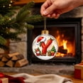 thumbnail image 4 of PLPPYFS Light Up Christmas Ornament, Christmas Holiday Letter Acrylic Ball with Warm LED, Mini Holiday Christmas Tree Hanging Decoration with Letter Scene Lighted for Window Xmas, 4 of 5