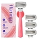 thumbnail image 1 of Set de rasurado Flamingo con rastrillo de 5 hojas y mango rosa, 1 of 6