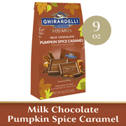 GHIRARDELLI Milk Chocolate Pumpkin Spice Caramel Squares, 9 oz Bag
