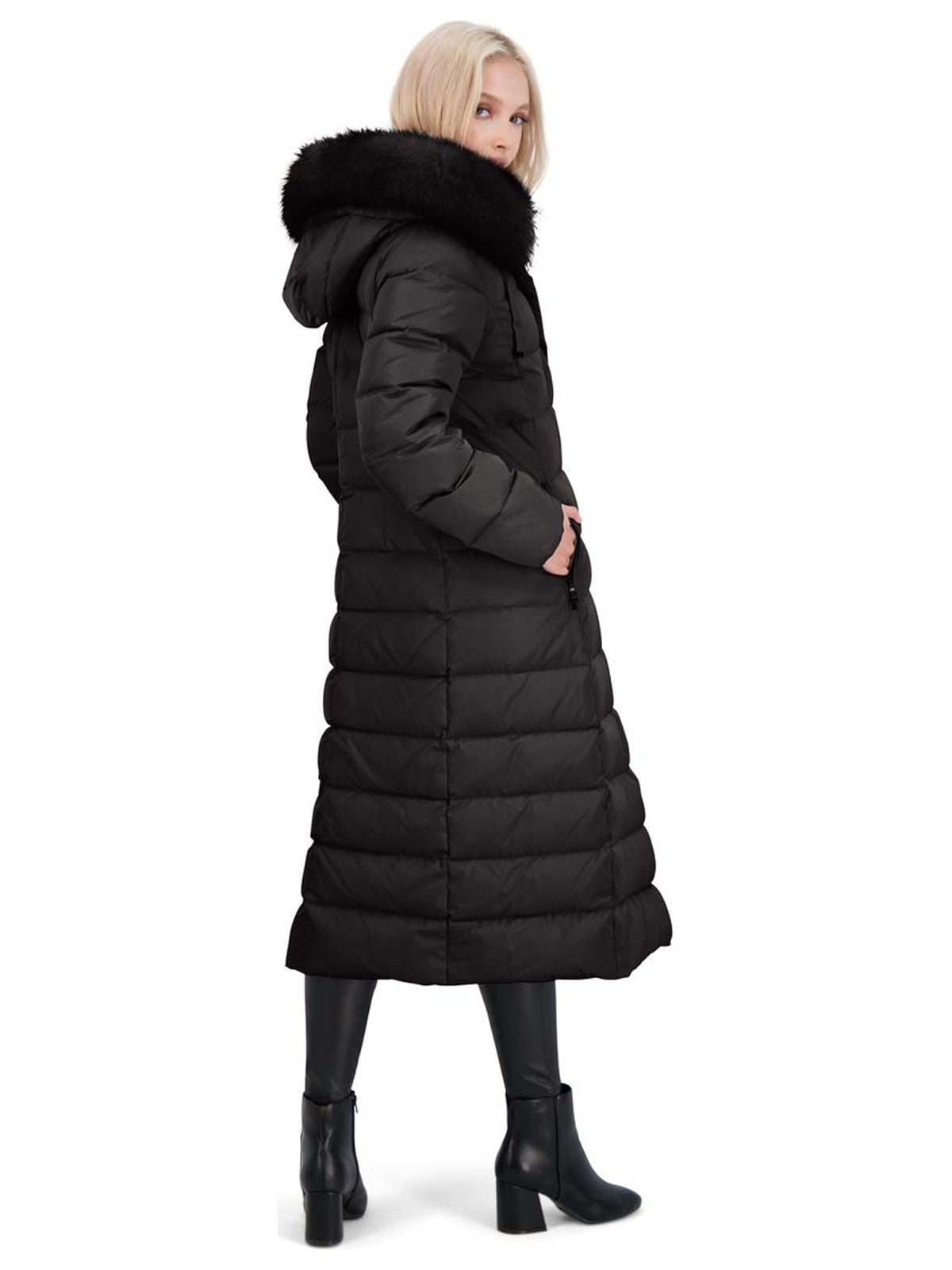 Tahari Nellie Long Coat for Women-Insulated Jacket with Removable