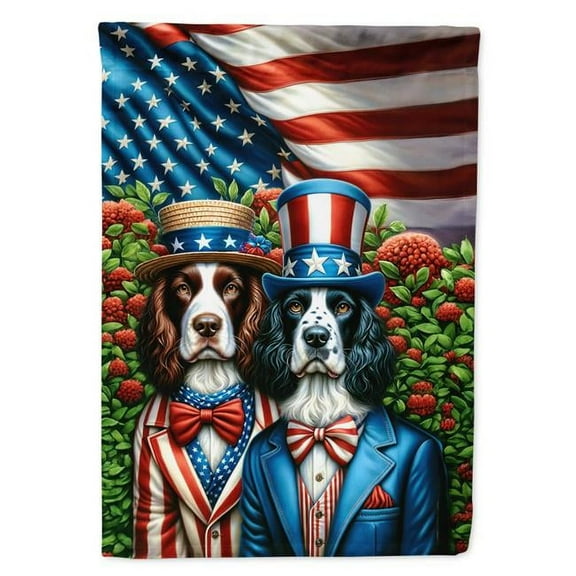 15.5 x 11.25 in. Unisex All American English Springer Spaniel Polyester Fabric Garden Flag