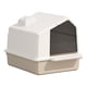 thumbnail image 2 of Caja de arena portátil para gatos, baño, baño, gran espacio, a prueba de salpicaduras, cerrado con tapa, bandeja de arena para mascotas, para conejos, Marrón Yinane Bandeja de arena para gatos, 2 of 8