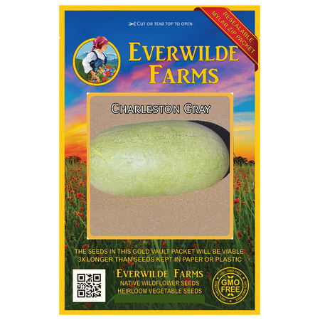 Everwilde Farms - 40 Charleston Gray Watermelon Seeds - Gold Vault Jumbo Bulk Seed