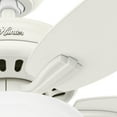 thumbnail image 6 of Hunter 52 inch Indoor Ceiling Fan with LED Light - White Ceiling Fan with Pull Chain, For Bedroom or Living Room, Standard Mount, No Remote, 5 Blades, Includes Bulbs - Newsome 53310, Fresh White, 6 of 17