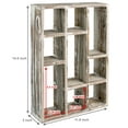 thumbnail image 2 of MyGift 15 Inch Rustic Torched Brown Wood Wall Mountable Display Shelf, 9 Compartment, 2 of 5
