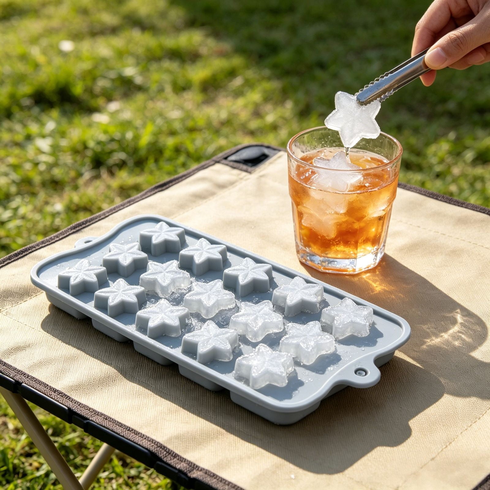UJMNHYGT Ice Cube Trays Easy Release, Flexible Silicone Ice Cube Molds with Removable Lid, Reusable Freezer Ice Trays Stackable for BPA Free