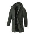 thumbnail image 6 of Blekii Men's Winter Coat with Hood, Insulated Puffy Jacket for Cold Weather, Thick Water-Resistant Warm Parka, Heavy Duty Winter Coat for Snow, Outdoor Thermal Hooded Coat for Men,, 6 of 9