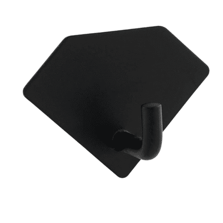 

304 Stainless Steel Hook Seamless Strong Self-adhesive Door Rear Clothes Hook Bathroom Non-perforated Nail Metal Coat Hook 5PCS lacquered black masonry hook [no nail glue]