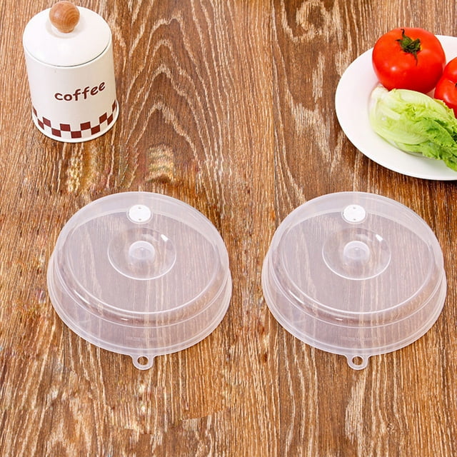Fiudx Tapa para Microondas, Tapa de Plástico Pp de Grado Alimenticio, Apilable, para Refrigerador, Mantiene La Frescura, Limpieza En Microondas, Almacenamiento de Alimentos En La Cocina, Juego de 2