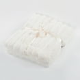 thumbnail image 4 of Home Soft Things Fuzzy Striped Faux Fur Throw Blanket with Micromink Back, Luxury Soft Cozy Plush Fluffy Fuzzy Reversible Thick Warm Throw Blanket, 60x80 inches, Ivory, 4 of 9