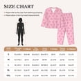 thumbnail image 4 of Saiise Pink Bows Print Women Soft Pajama Sets,Long Sleeve Sleepwear Button Up 2-Piece Pjs Lounge Sets-XX-Large, 4 of 7