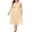 Beige, variant on Women's Elegant Floral Lace Plus Size Midi Dress with Scoop Neck for Cocktail Party Guest Wedding Formal Occasions