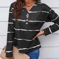 thumbnail image 2 of Boho Tops for Women Cotton Tunic Blouses for Women Dressy Casual 3/4 Length Sleeve Womens Tops V Neck T Shirts with Smocked, 2 of 7