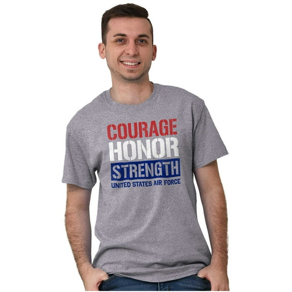 US Air Force Courage Honor Strength Men's Graphic T Shirt Tees Brisco Brands S