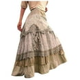 thumbnail image 1 of Robes d'Été Boho à Volants Longue Jupe en Dentelle Maxi Filet Évasée Longue Jupes Maxi pour Femmes, 1 of 5
