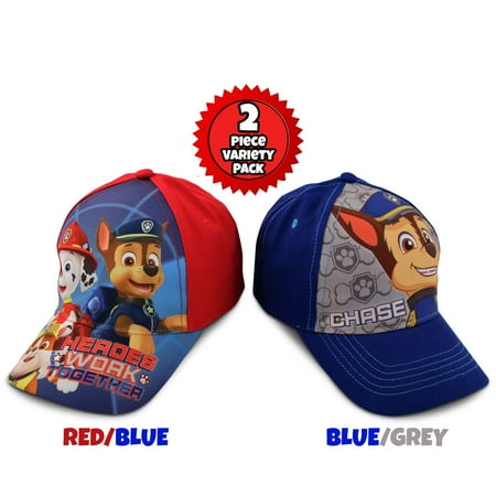 - Nickelodeon Little Boys Paw Patrol Character Cotton Baseball Cap, 2 Piece Design Set, Age 2-7