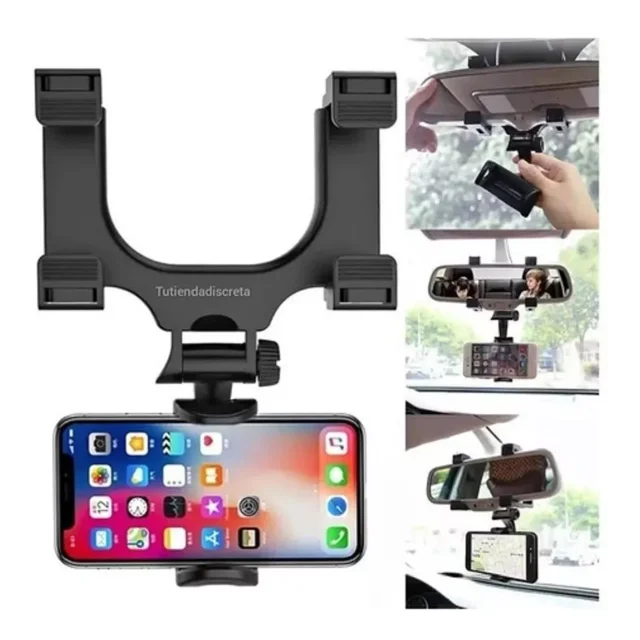 Soporte Porta Celular 360 Espejo Retrovisor Todos