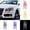 A, variant on 2-Pack Claw Mark Car Decals, Self-Adhesive Hood and Headlight Stickers, 15.75 x 4.72 In, Black
