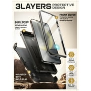 SUPCASE for Samsung Galaxy S25 Case with Stand, [Unicorn Beetle Pro] [2 Front Frames] [Built-in Screen Protector & Belt-Clip] Military-Grade Protection Phone Case Cover for Galaxy S25, Black
