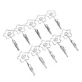thumbnail image 2 of 10 clips para tarjeta de nombre, clip fuerte de doble ed de metal, soporte para tarjetas de número de aplicación amplia y resistente, plateado, 2 of 5