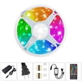 thumbnail image 1 of Kit de luces de cuerda impermeable de 300 LED 5M RGB Tira de cinta de luz de fondo flexible que cambia con control remoto, enchufe de EE. UU. Advancent LF000017-01B, 1 of 7