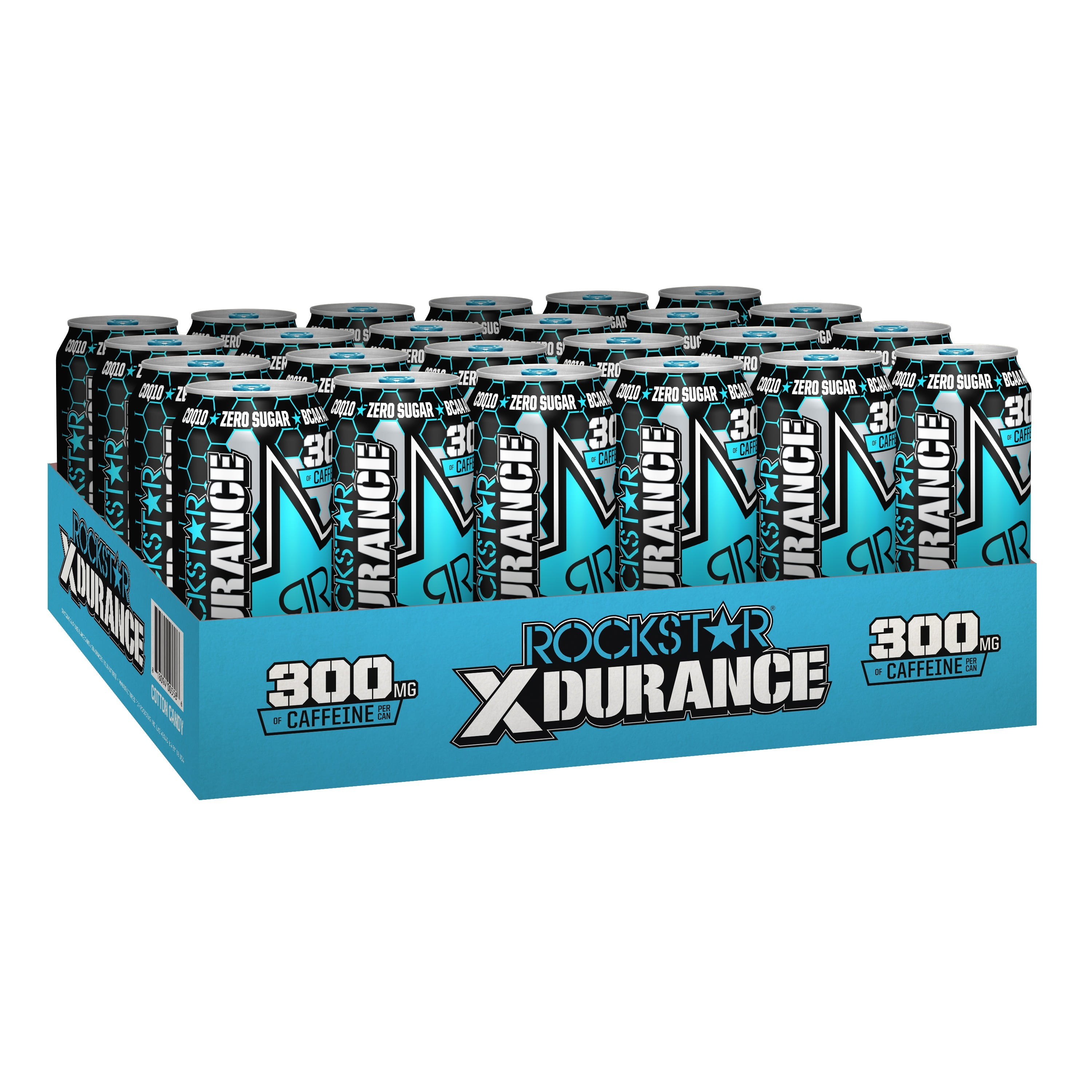 (24 Cans) Rockstar XDurance Cotton Candy Energy Drink, 16 fl oz