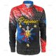 thumbnail image 1 of Camisas de manga larga con estampado 3D de orgullo filipino de tamaño pequeño para hombre, camisas y blusas gráficas con patrones étnicos filipinos, camisa vintage, 1 of 6