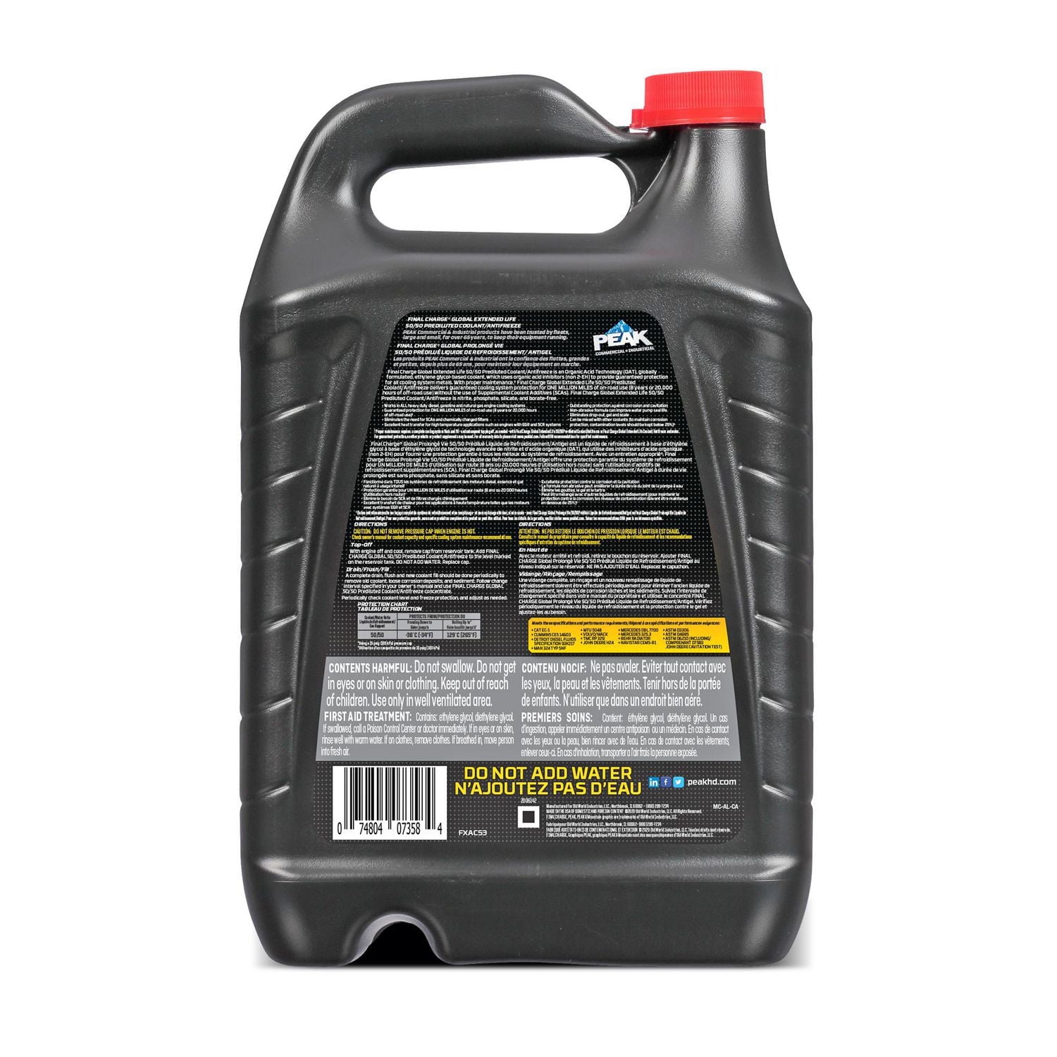 FINAL CHARGE® GLOBAL 50/50 Extended Life Antifreeze + Coolant, 3.78 Liters, FINAL CHARGE GLOBAL 50/50 AFC