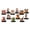 Multicolor#005, variant on 12 Pcs Sugar Skull Wooden Tabletop Decor, Day of the Dead Wood Ornaments, Mexican Dancing Couple Figurines, Hand Painted Wood for Ofrenda Altar Home Decor, 3.74*3.74 In