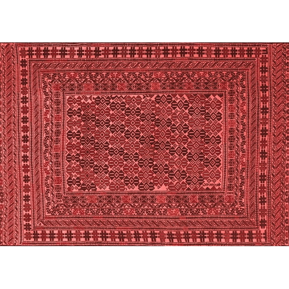 Ahgly Company Indoor Rectangle Southwestern Red Country Area Rugs, 4' x 6'
