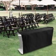 thumbnail image 4 of OPTUTUS Black Patio Folding Chair Cover, Waterproof Polyester, with Drawstring Closure, for Outdoor, All Seasons, Party, Team Building, Wedding, 4 of 7