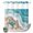 Turquoise, variant on No Hook Shower Curtain, Ocean Crab Shower Curtains for Bathroom with See Through Top Window, Beach Starfish Seashore Gradient Sea Waves Waterproof & Washable Bath Curtain Extra Long 72"x84"