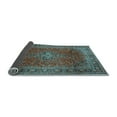 thumbnail image 2 of Ahgly Company Indoor Rectangle Medallion Light Blue Traditional Area Rugs, 8' x 12', 2 of 4
