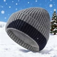 thumbnail image 2 of PureCasa Wool Cuff Beanie Hat, Unisex Warm Winter Caps Soft, Fleece Lined Breathable & Cozy Stretchy Knitted Cuffed Cap, 2 of 5