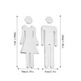 thumbnail image 3 of Konghyp Acrylic Restroom Stickers – Bathroom Sign Decals for Men and Women, Clear Vinyl Restroom Labels, Modern Bathroom Door Signs, 3 of 6