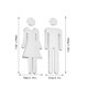 thumbnail image 3 of Pegatinas acrílicas para letreros de baños de hombres y mujeres. Señalización para hombres y mujeres., 3 of 6