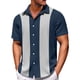 thumbnail image 2 of Men's Hawaiian Printed Button Short Sleeve Shirts Men's Casual Fashion Short Sleeve Shirts 4XL, 2 of 4